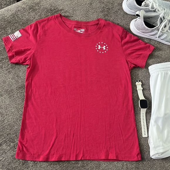 Under Armor Pink T-shirt -Wounded Warrior Project - Medium - Picture 2 of 6